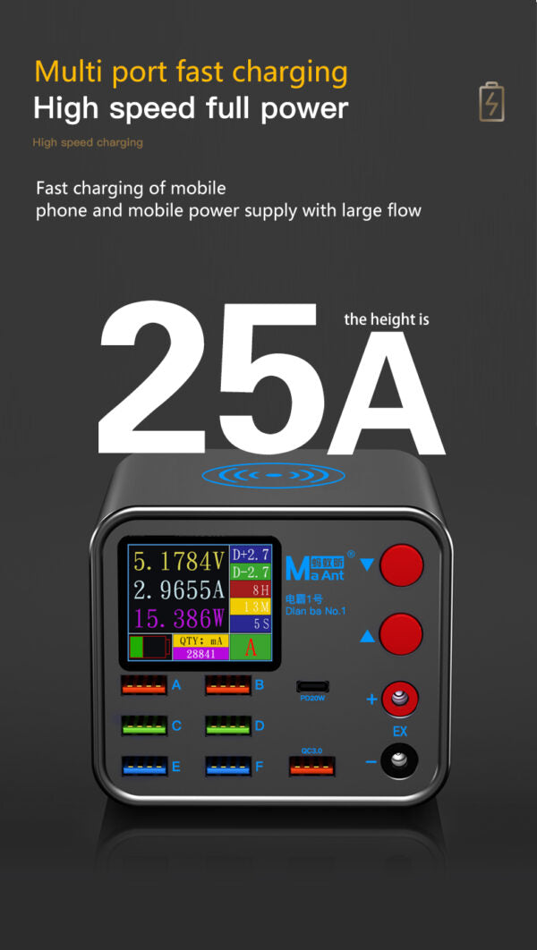 Multifunctional 8Port Fast Charger