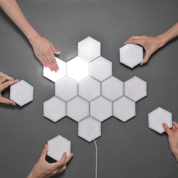 Hexagonal Honeycomb White Wall Light