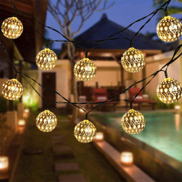 Moroccan Metal Balls String Light