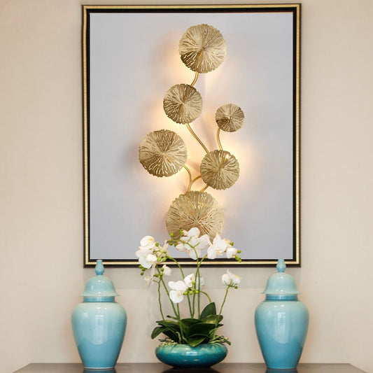 Gold Lotus Leaf Wall Lamp