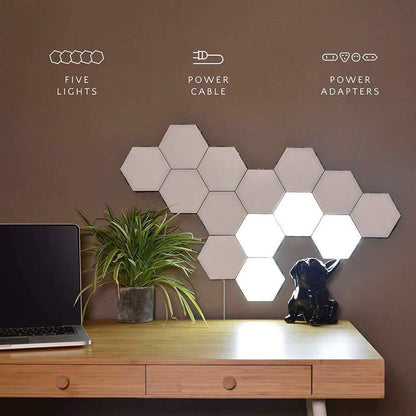 Hexagonal Honeycomb White Wall Light