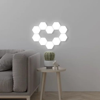 Hexagonal Honeycomb White Wall Light