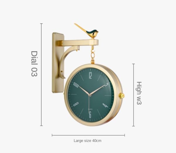 Double Sided Luxury Wall Clock