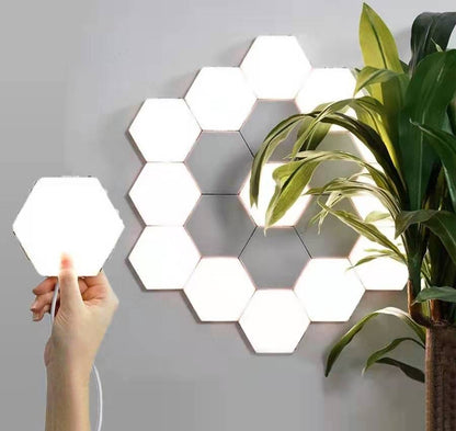 Hexagonal Honeycomb White Wall Light