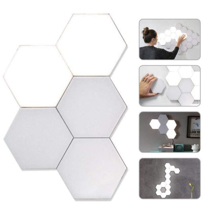 Hexagonal Honeycomb White Wall Light