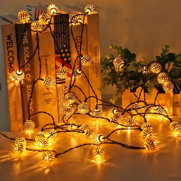 Moroccan Metal Balls String Light